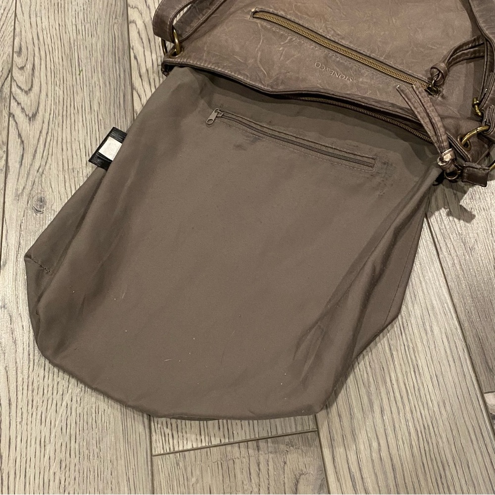 Stone Mountain & Co. Cross Body Purse Gray Adjustable Strap Bag Zip Pockets - Picture 8 of 15